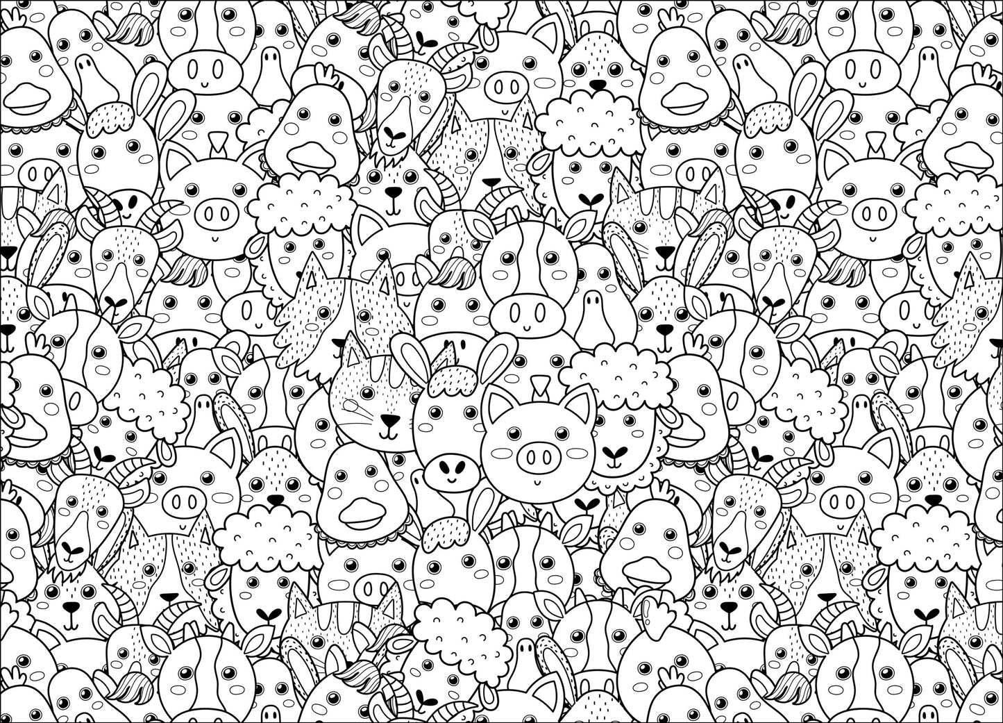 Nappe à colorier - Animaux de la ferme
