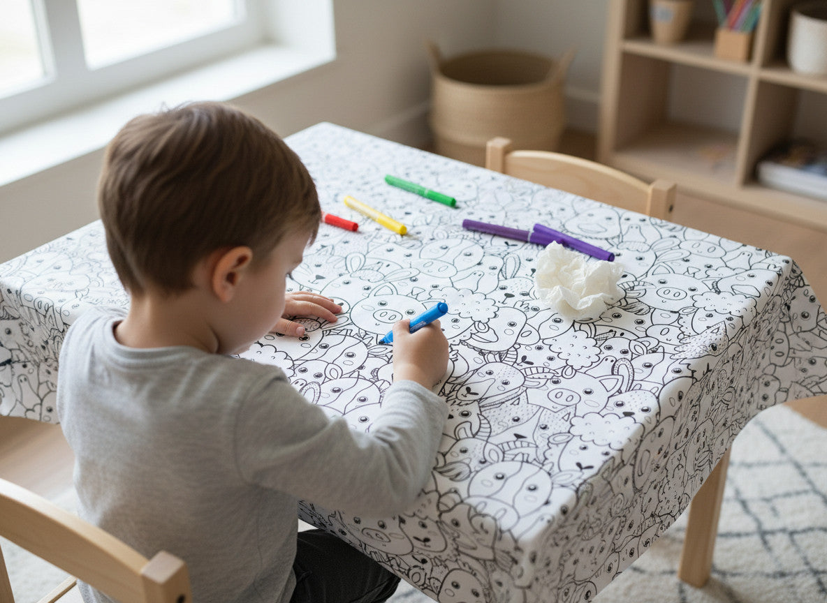 Nappe à colorier - Animaux de la ferme
