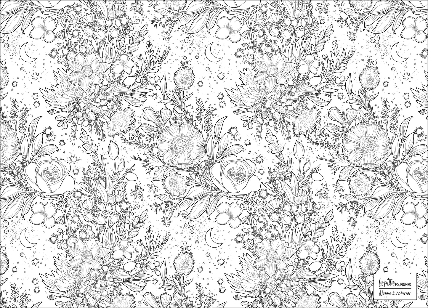Nappe à colorier - Annaelle floral