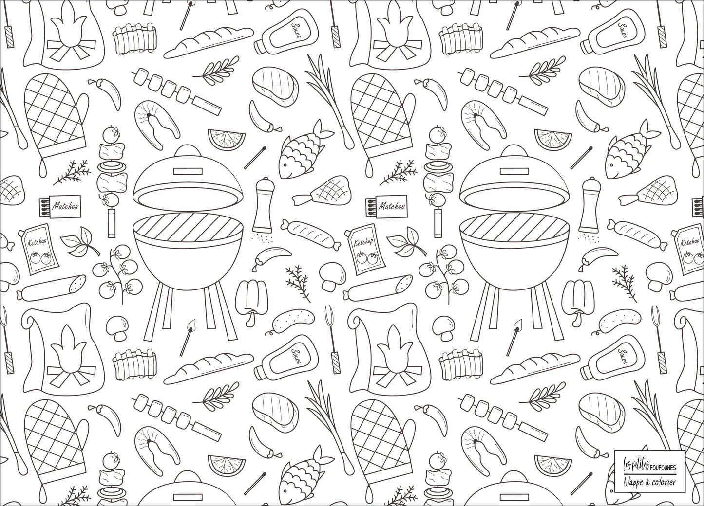 Nappe à colorier - BBQ