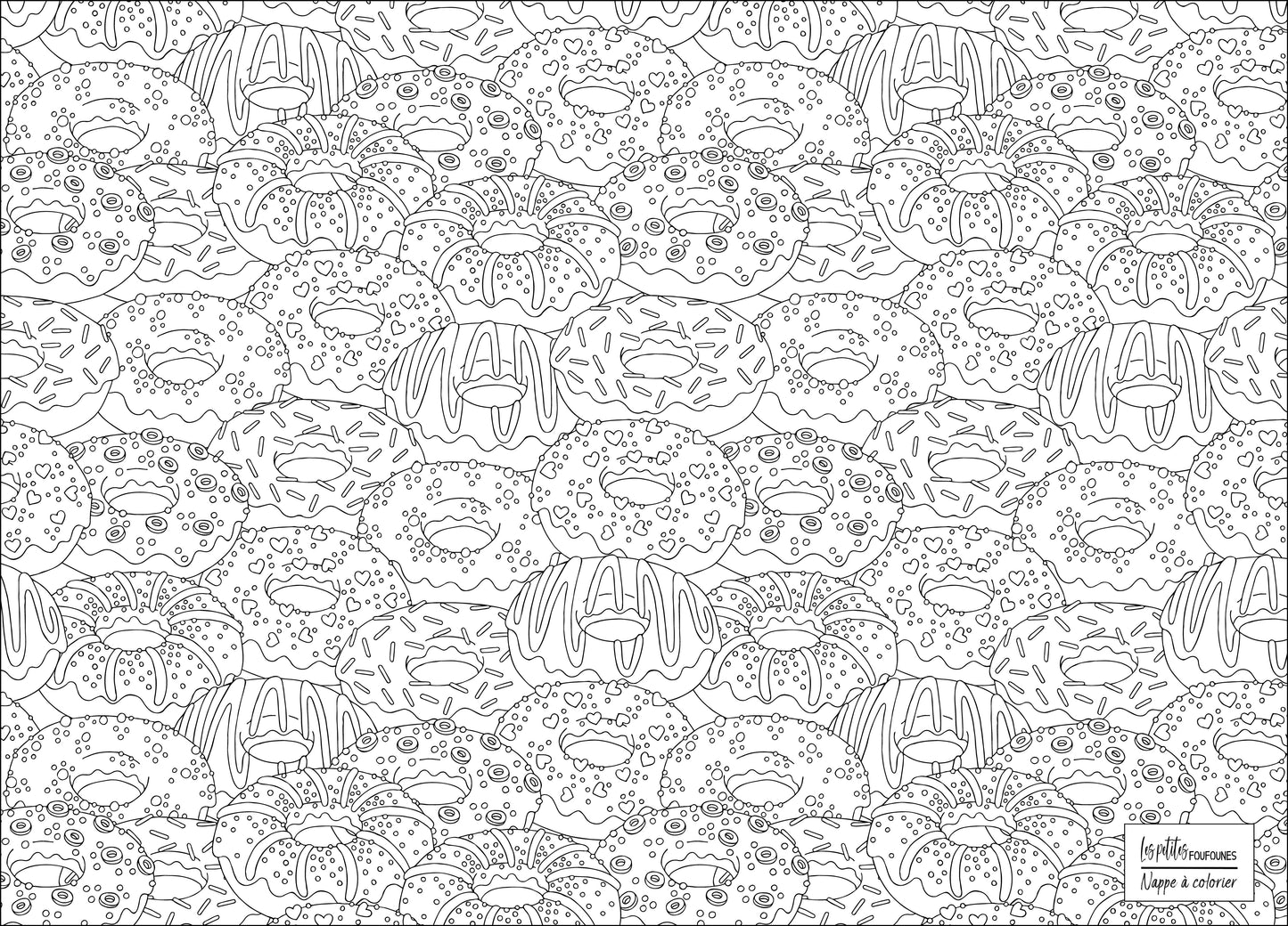 Nappe à colorier - Beignets