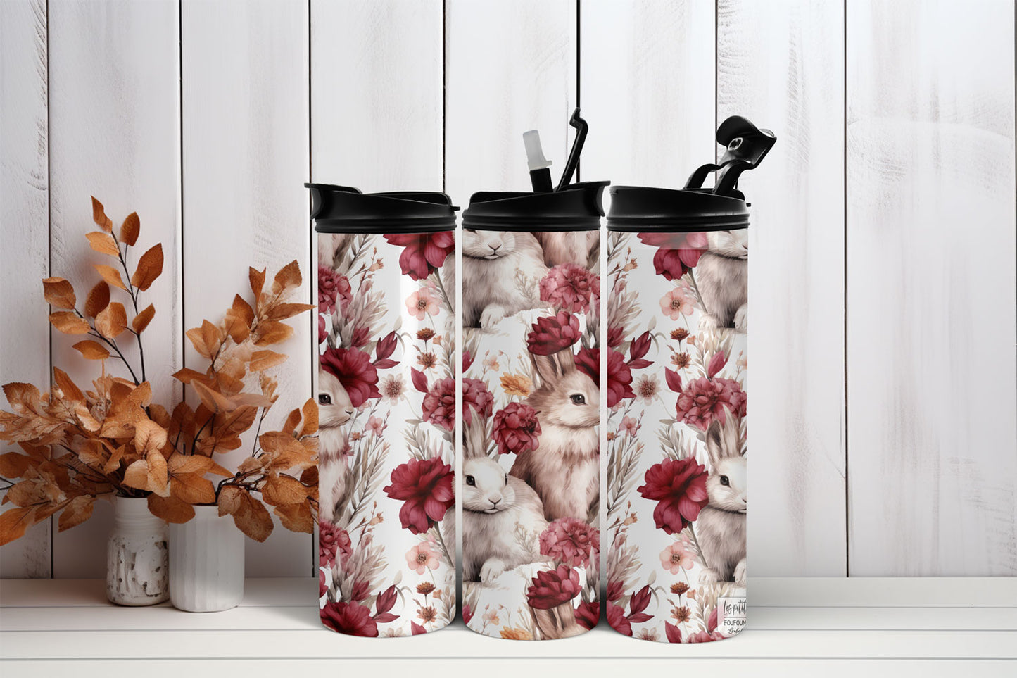 Gobelet 20oz et 30 oz - Bouquet de lapins