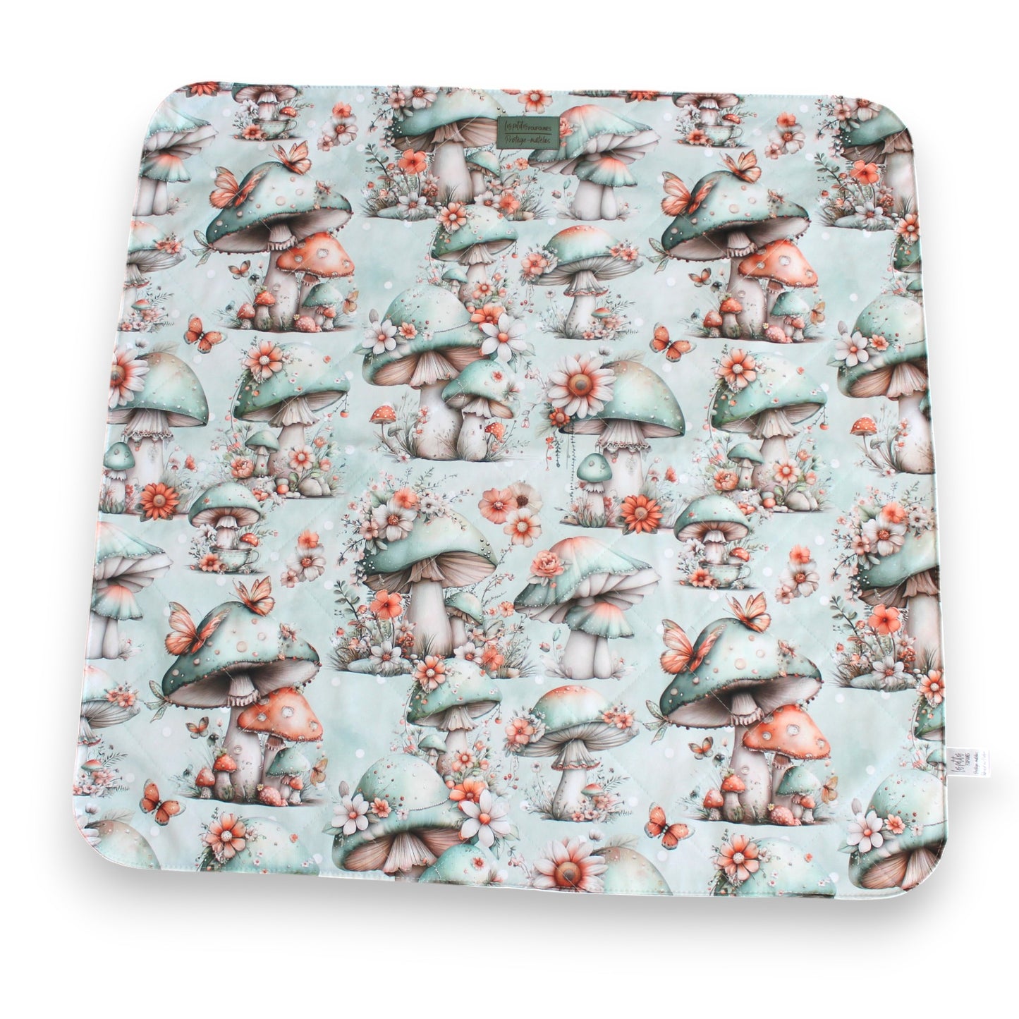 Protège-matelas - Champignons floral