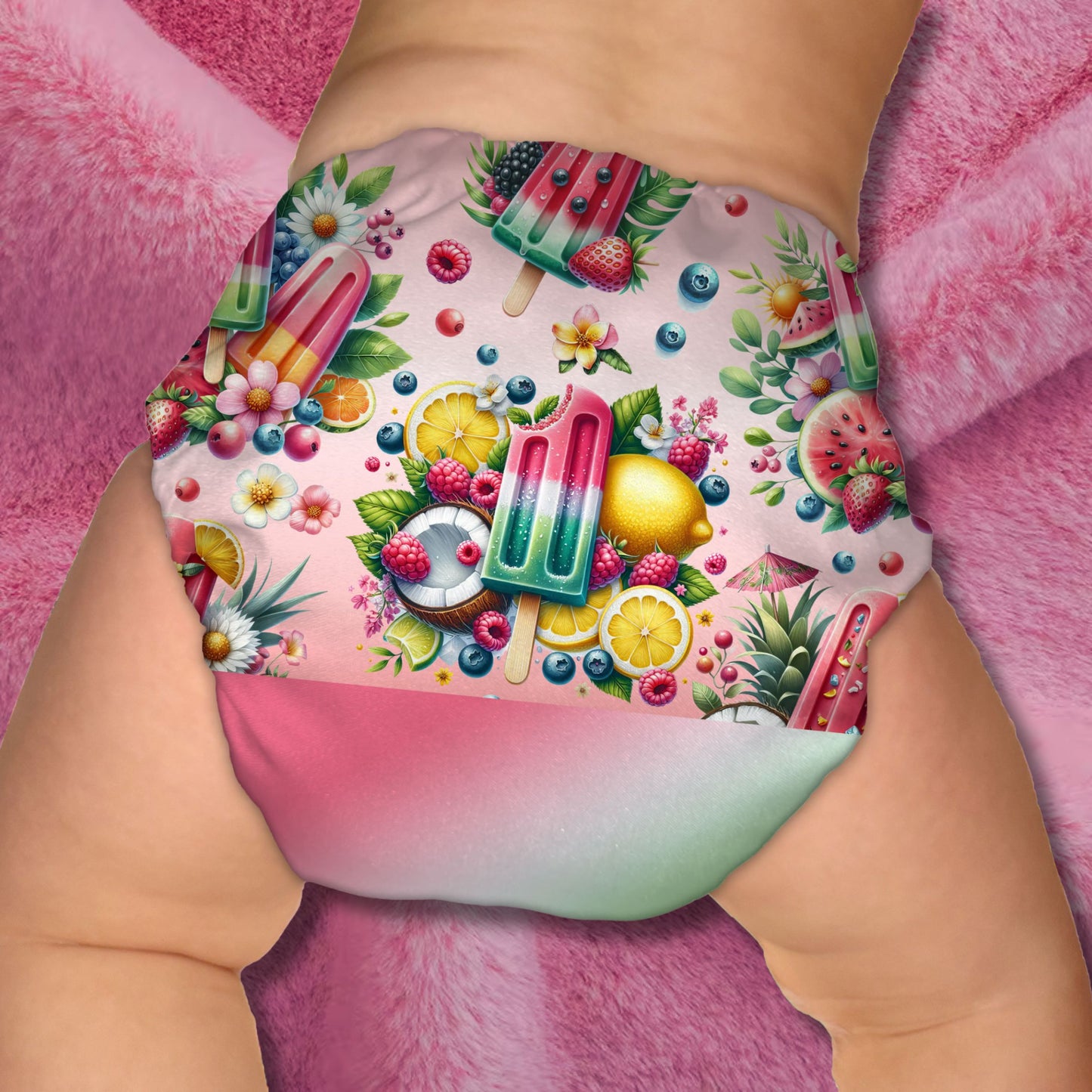 Couche - Popsicles fruités rose