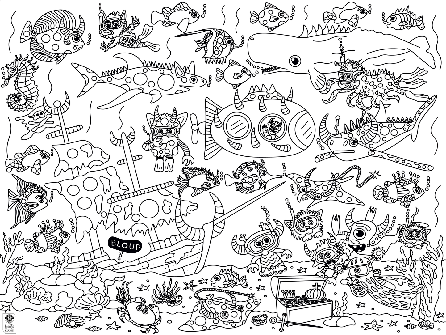 Nappe à colorier - Océan