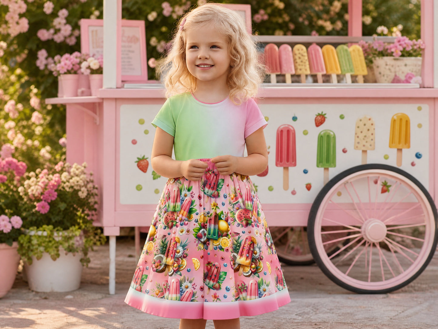 Robes - Popsicles fruités rose