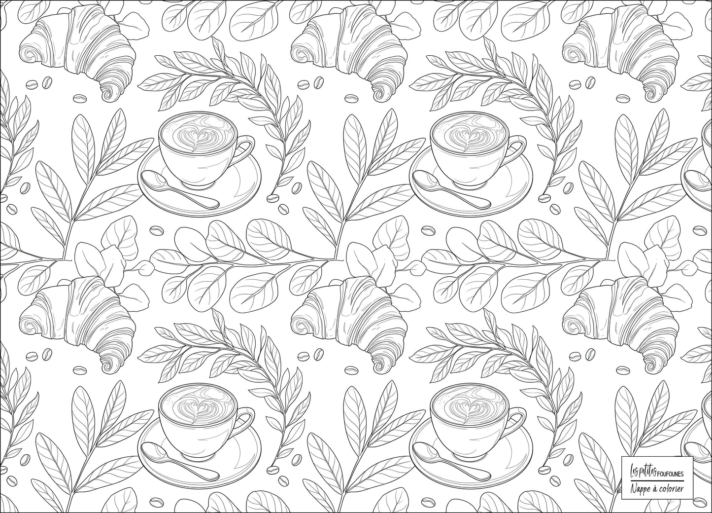 Nappe à colorier - Sab's coffee shop