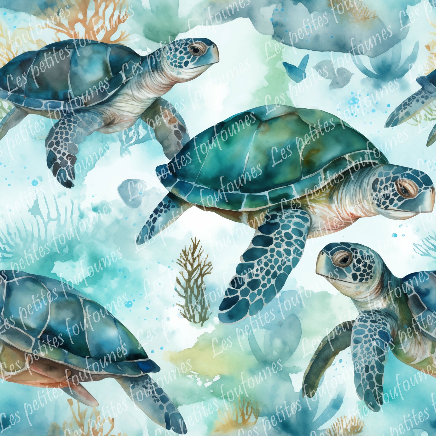 Préco Mousseline - Tortues marines
