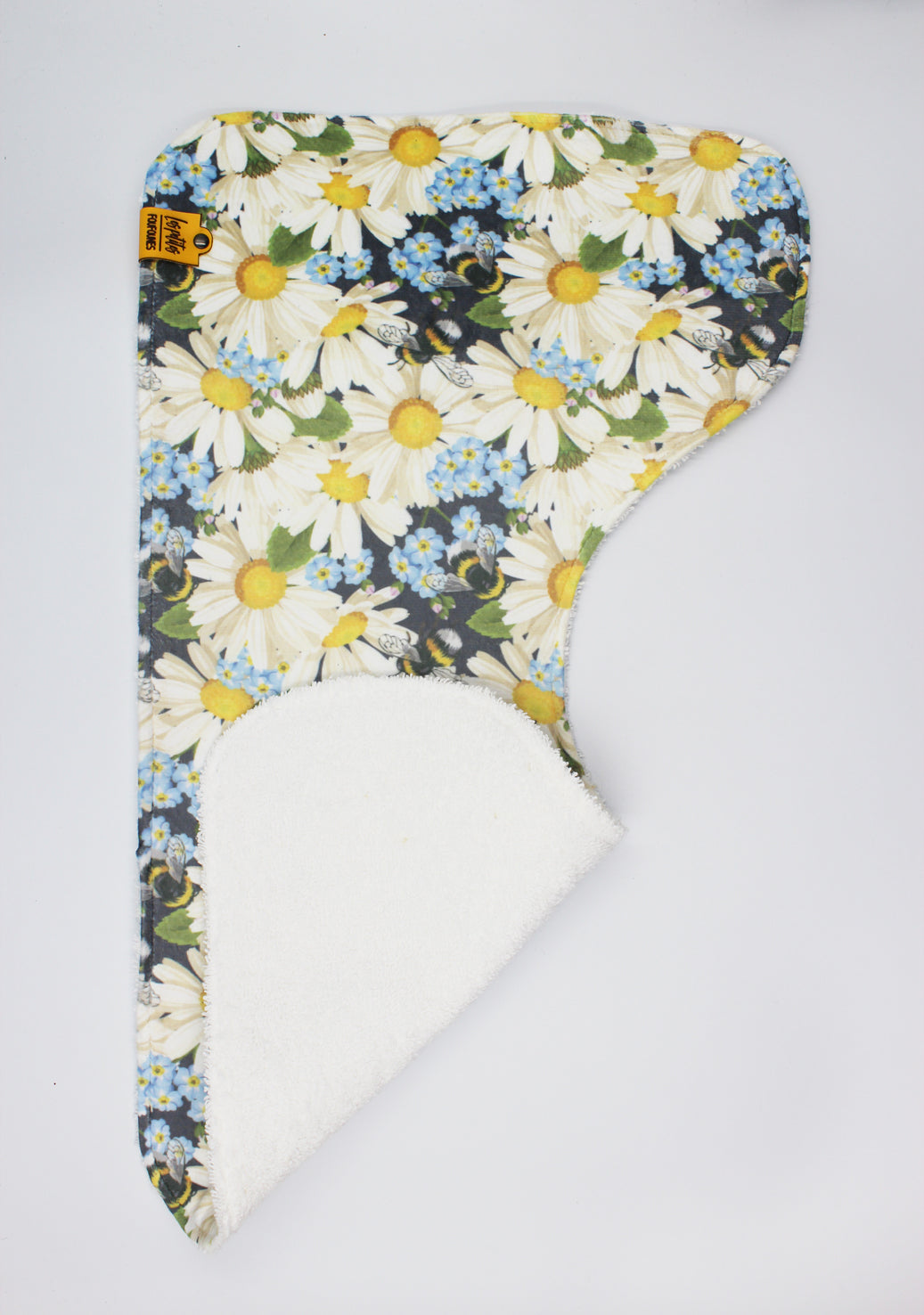 Bavoir d'épaule - Marguerites et Myosotis (6822887653513)