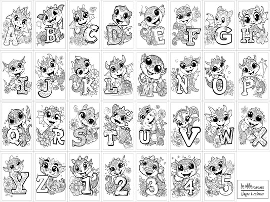 Nappe à colorier - Alphabet