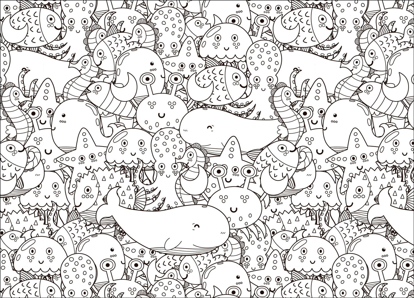 Nappe à colorier - Animaux de l'océan