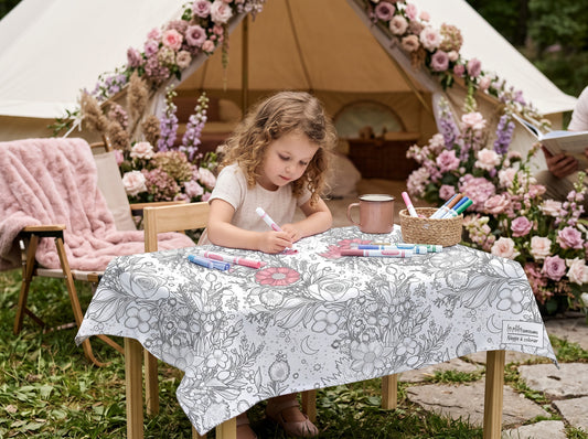 Nappe à colorier - Annaelle floral