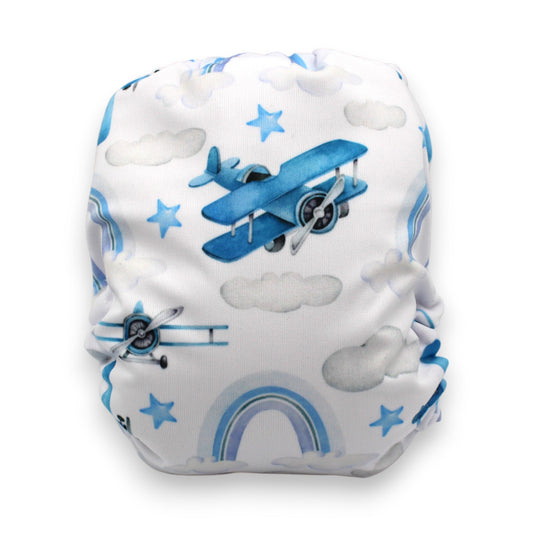 Couches - Avion arc-en-ciel bleu FP