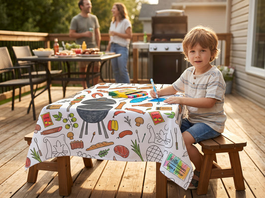 Nappe à colorier - BBQ