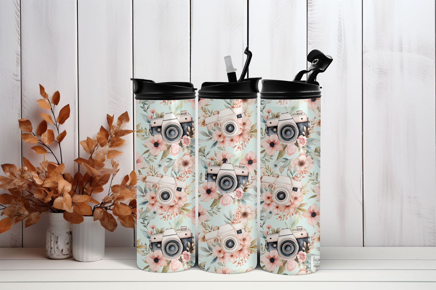 Gobelet 20oz et 30 oz - Caméra floral