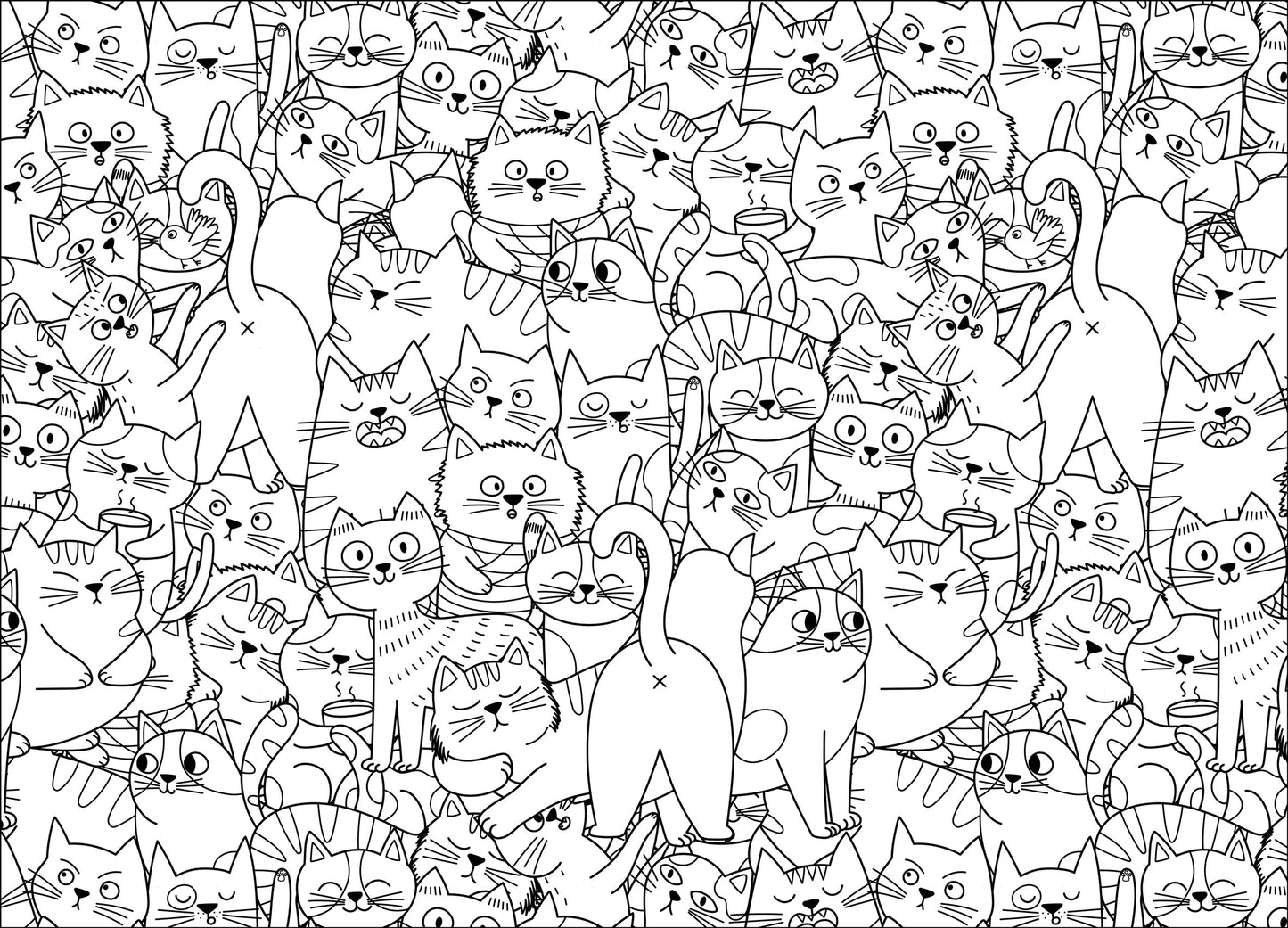 Nappe à colorier - Chats