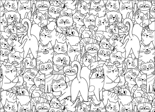 Nappe à colorier - Chats
