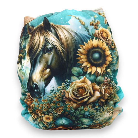 Couche - Cheval et tournesol