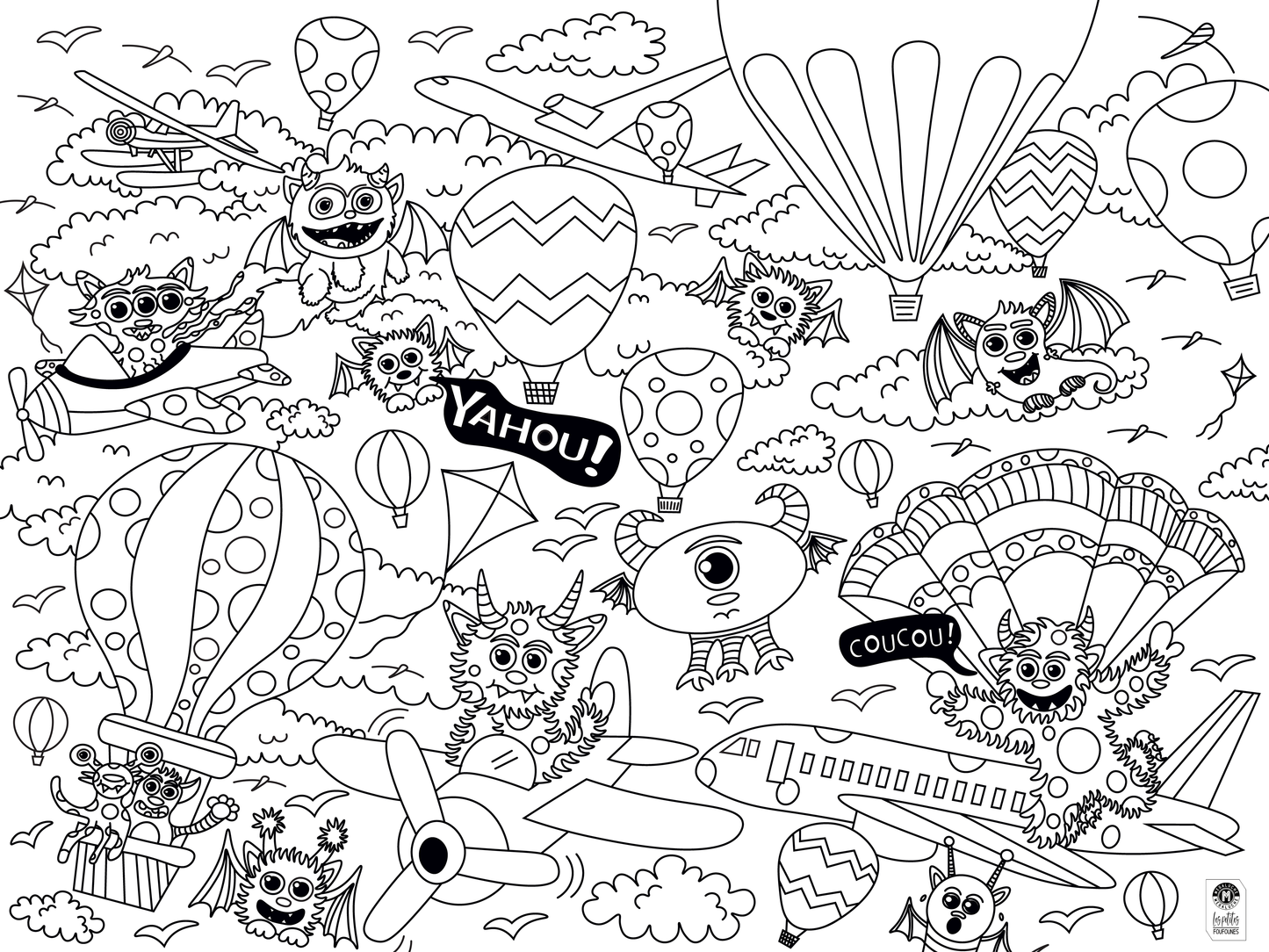 Nappe à colorier - Ciel