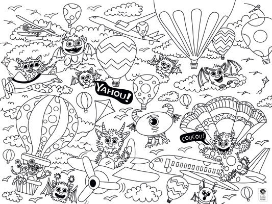 Nappe à colorier - Ciel