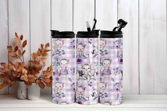 Gobelet 20oz et 30 oz - Cochonet lilas