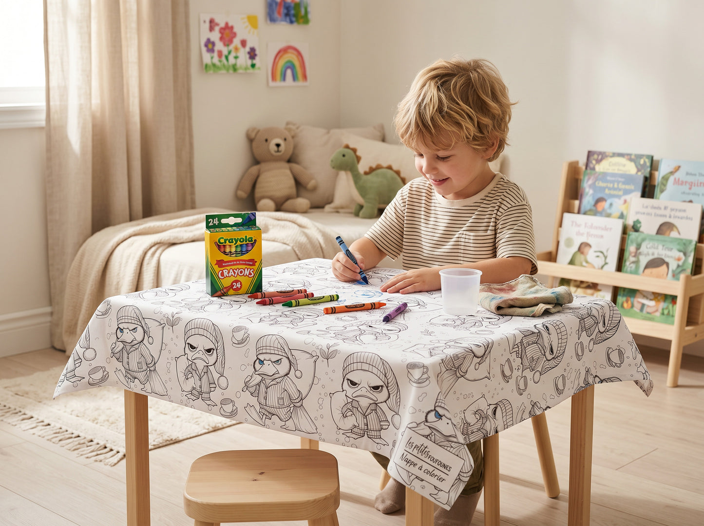 Nappe à colorier - Coin coin bougon