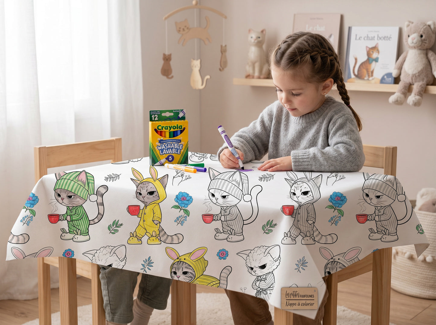 Nappe à colorier - De mauvais poils