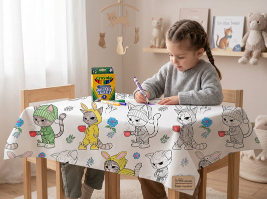 Nappe à colorier - De mauvais poils