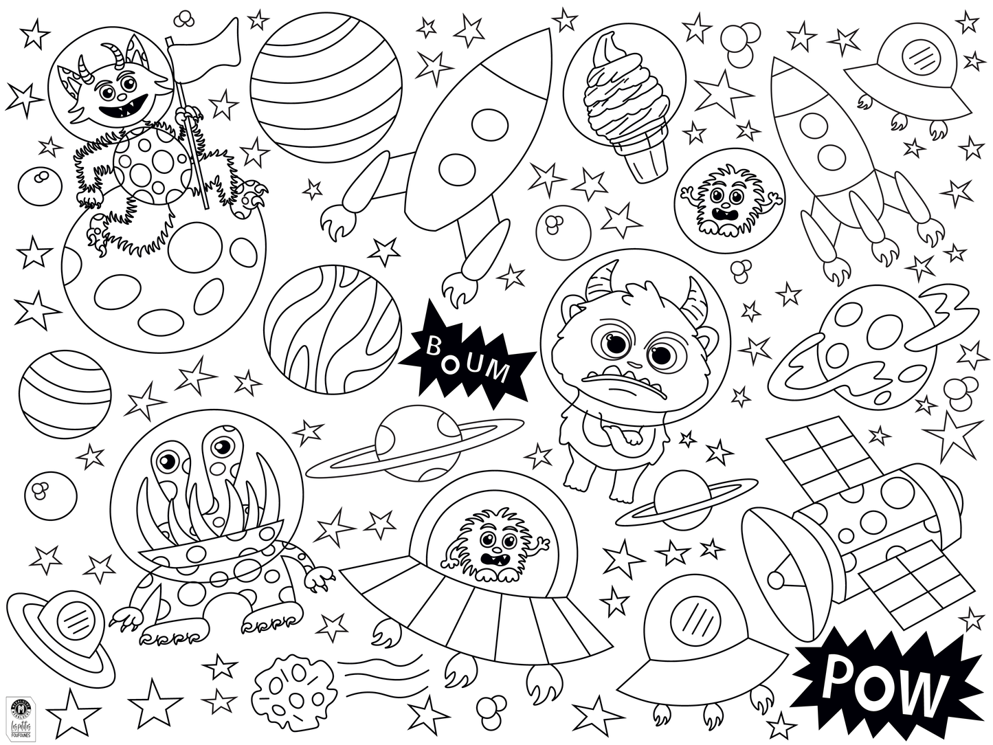 Nappe à colorier - Espace