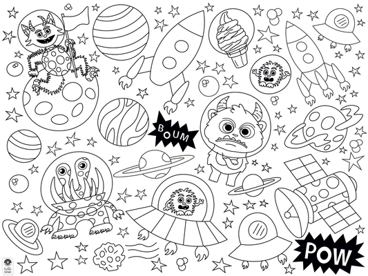 Nappe à colorier - Espace