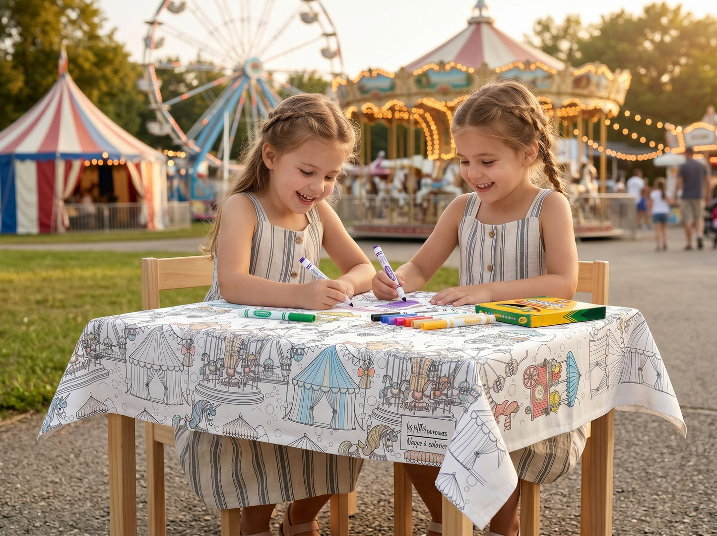 Nappe à colorier - Fête foraine