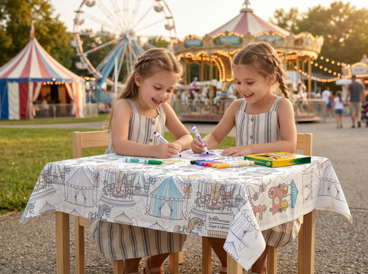 Nappe à colorier - Fête foraine