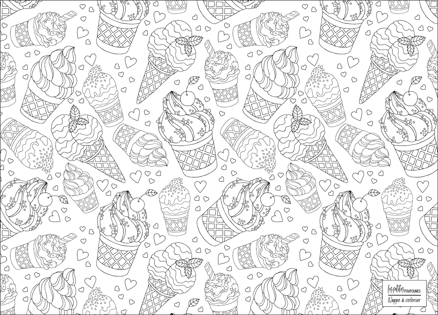Nappe à colorier - Glaces