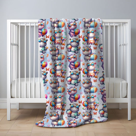 Doudous - Hippopotame à la plage