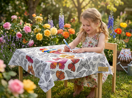 Nappe à colorier - Jolis papillons