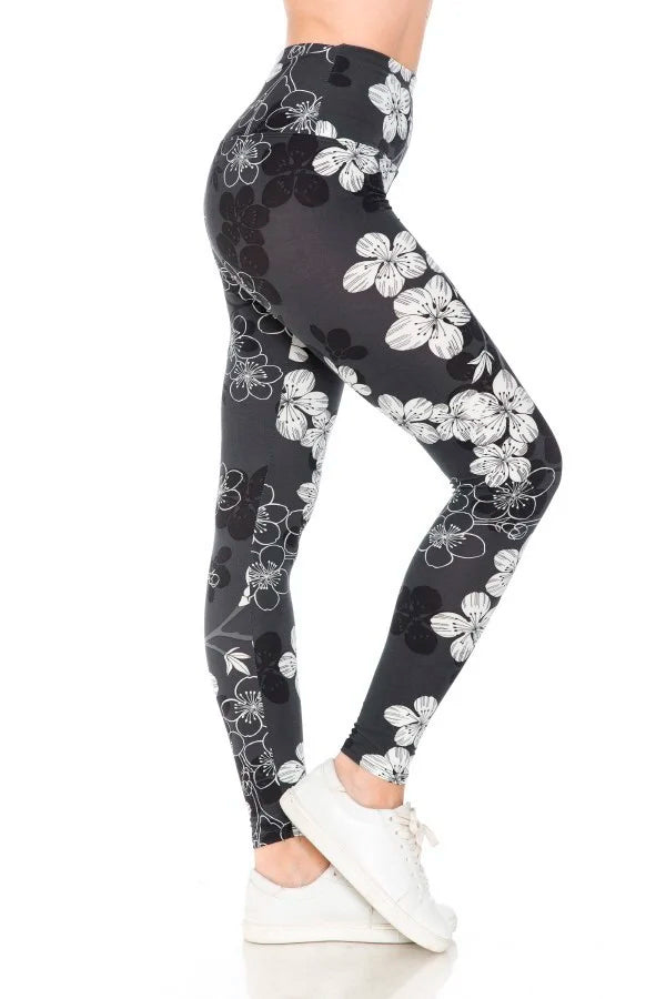 Leggings Yoga avec poche - Floral (7275395907721)