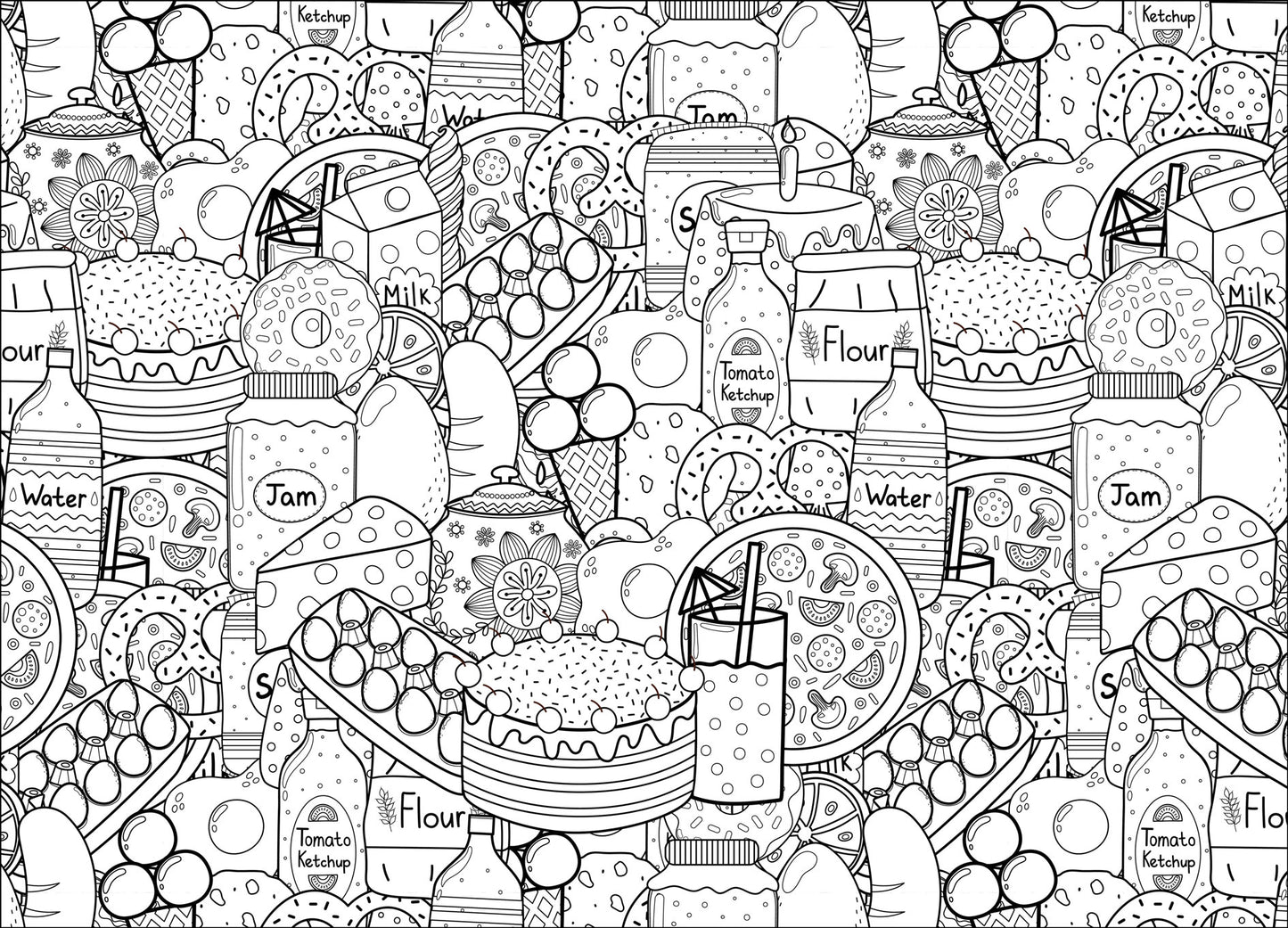 Nappe à colorier - L'épicerie