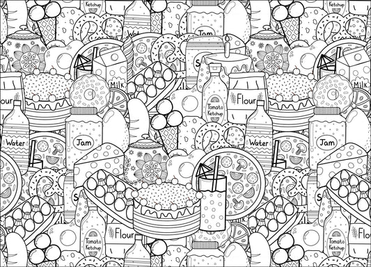 Nappe à colorier - L'épicerie