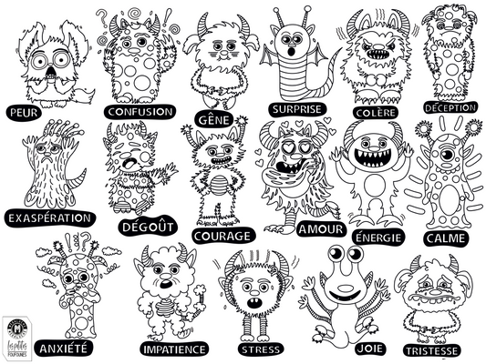 Nappe à colorier - Les émotions