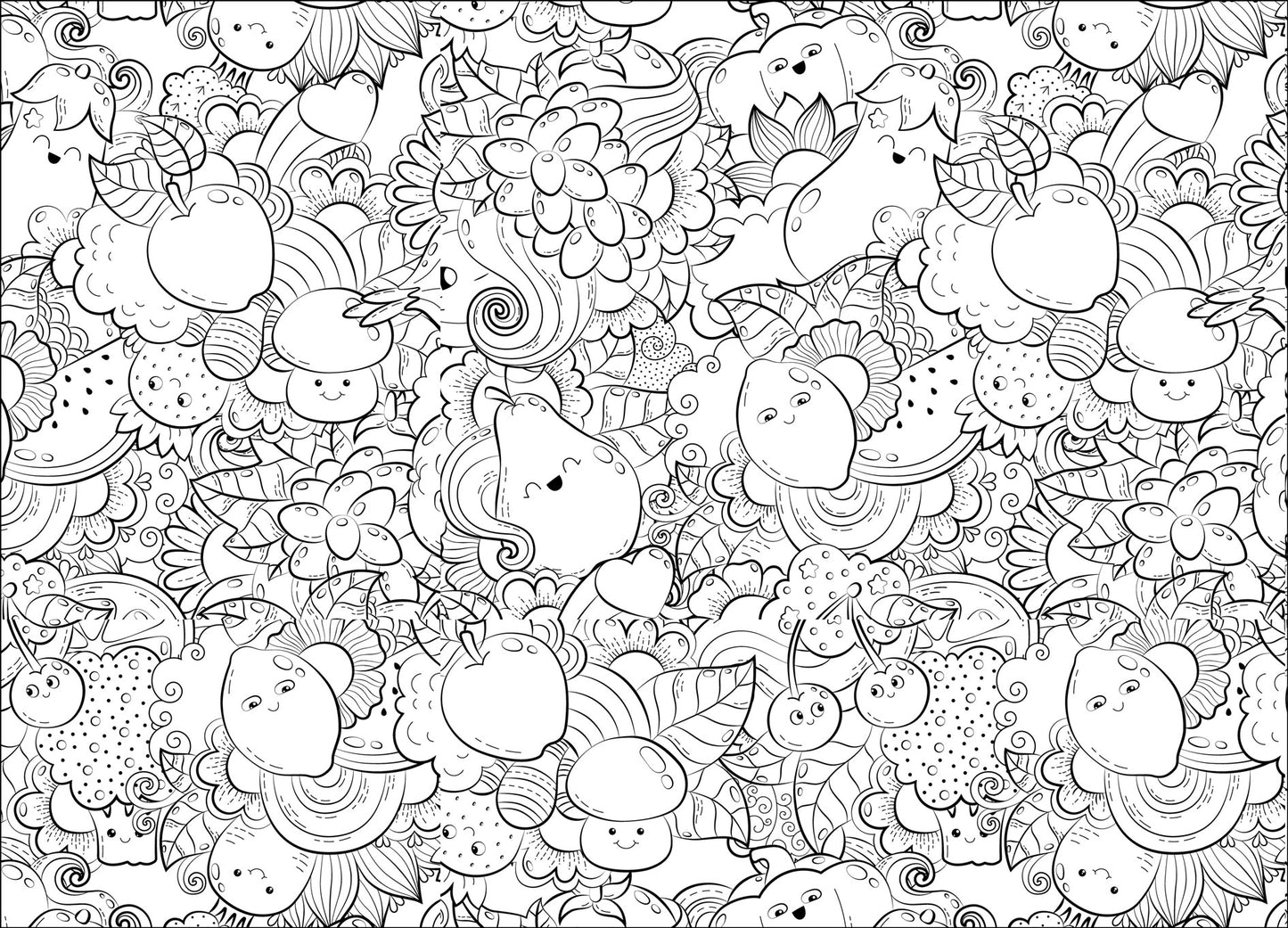 Nappe à colorier - Les fruits