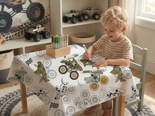 Nappe à colorier - Monsters truck