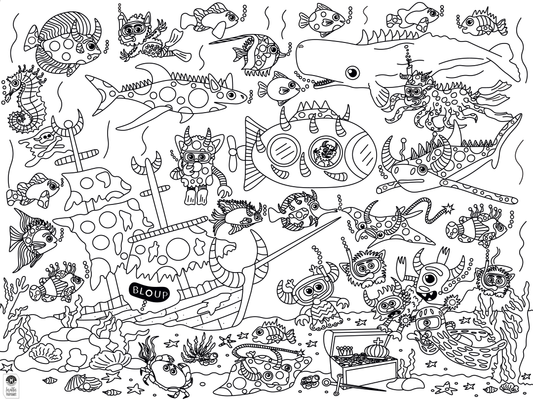 Nappe à colorier - Océan