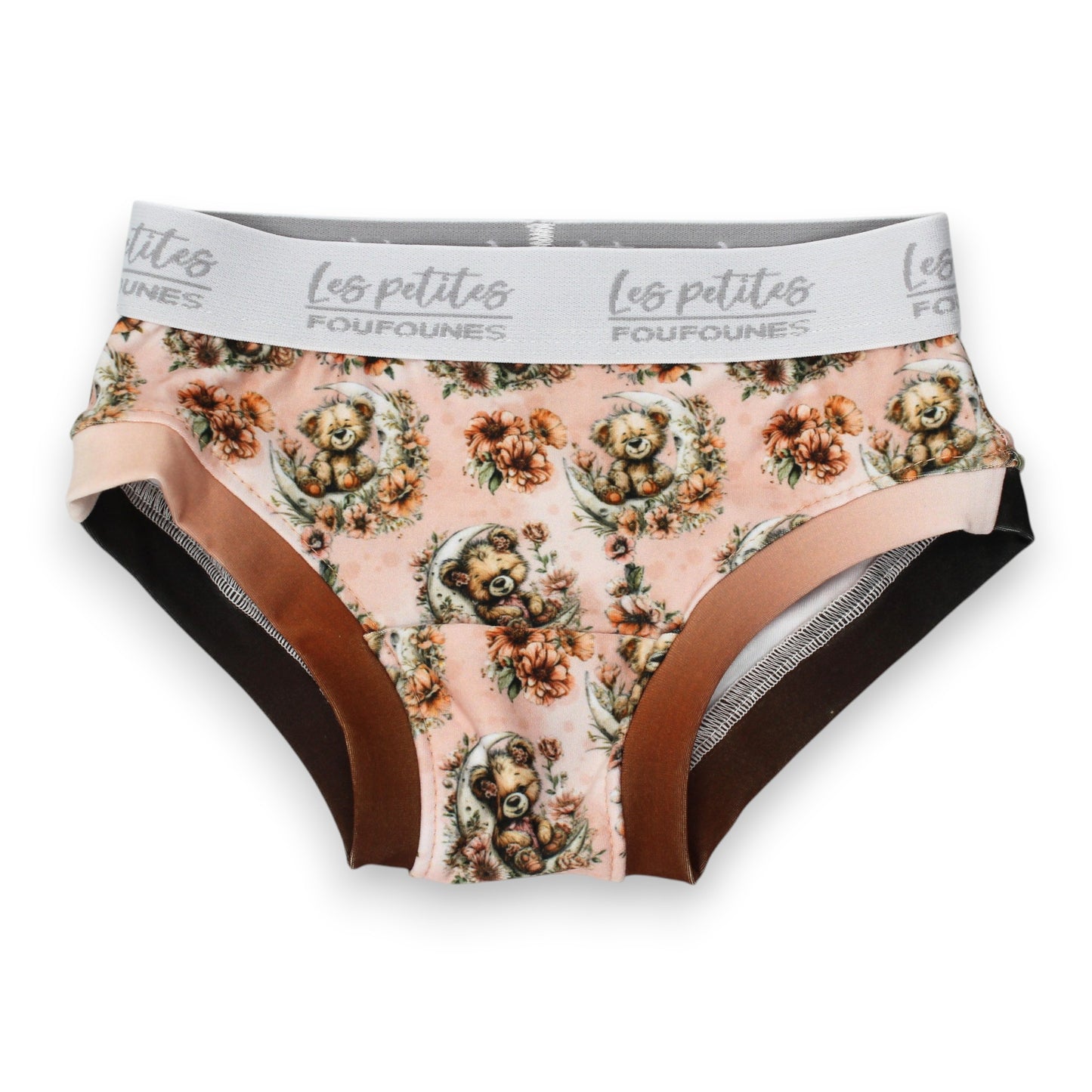 Bobette - Oursons lune fleuris rose