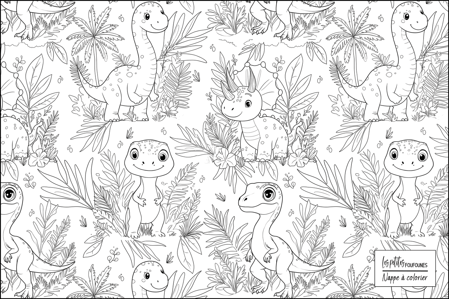 Napperon à colorier - Tropico-Dino