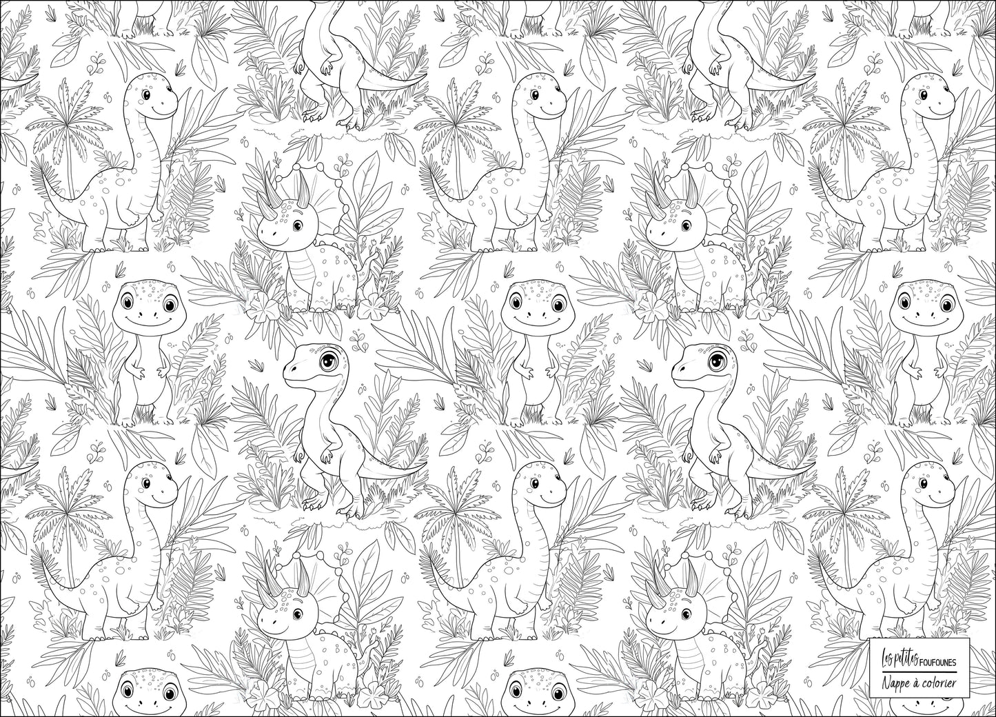 Nappe à colorier - Tropico-Dino