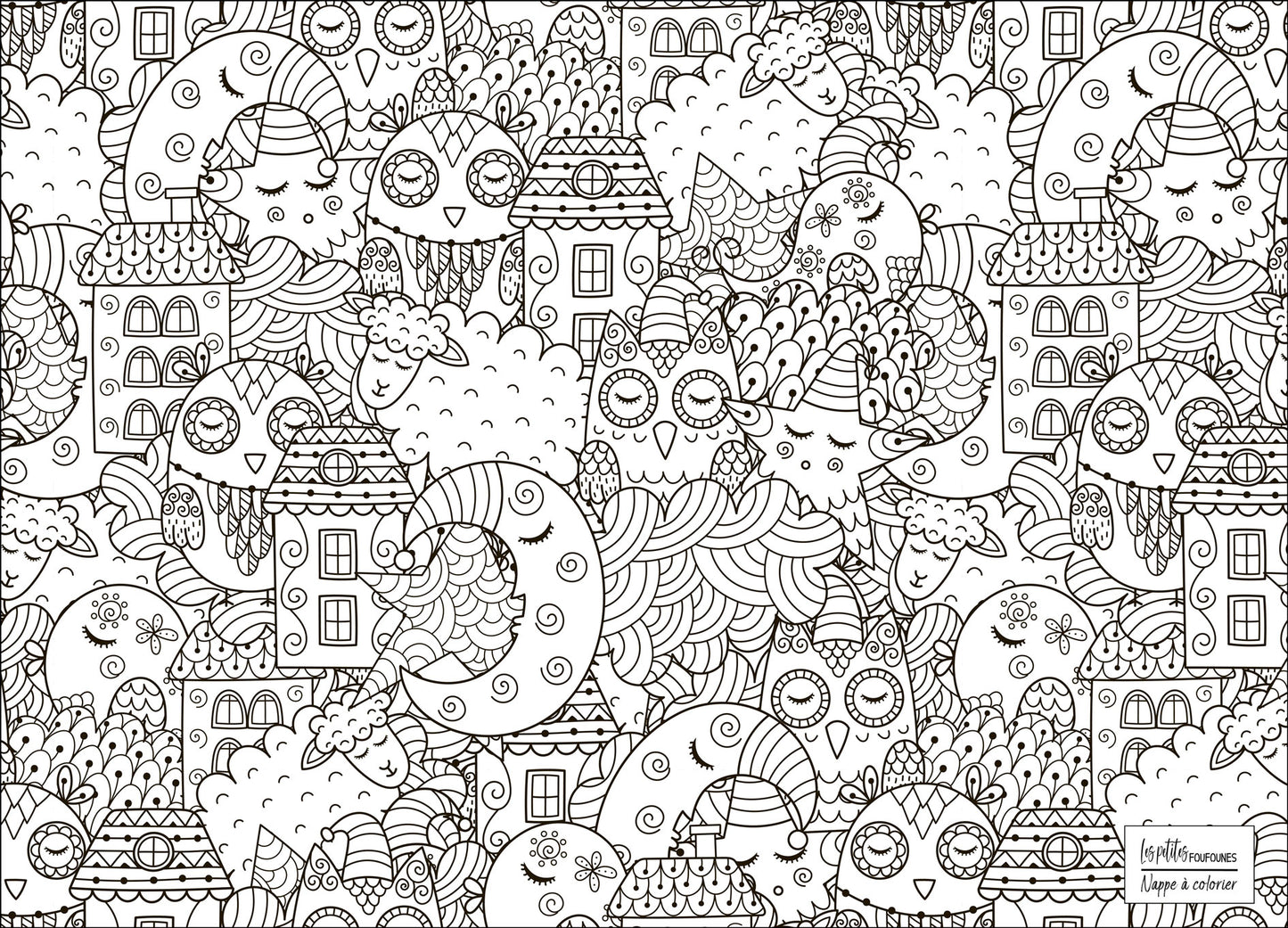 Nappe à colorier - Pêle-mêle