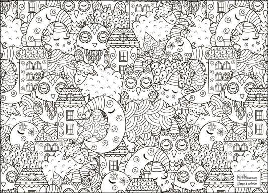 Nappe à colorier - Pêle-mêle