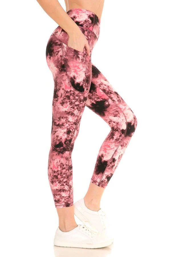 Leggings Yoga avec poche - Explosion rose (6915203006601)
